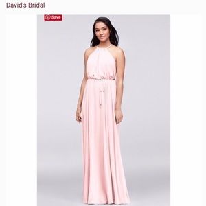 David’s bridal petal pink mesh dress f19544 size 4